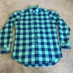 Mens Vineyard Vines Whale Button Down Shirt Men's Medium, Slim Fit Tucker Shirt